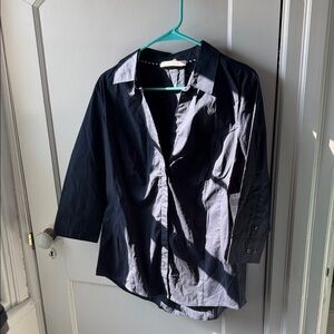 Lee Women's Navy Button Down Shirt